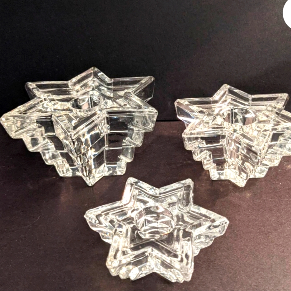 Starlight Set of Three Candle Stick Holders WMF Germany